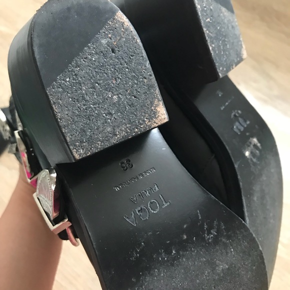 Toga Pulla Leather Western Multi Strap Boots - Picture 5 of 8