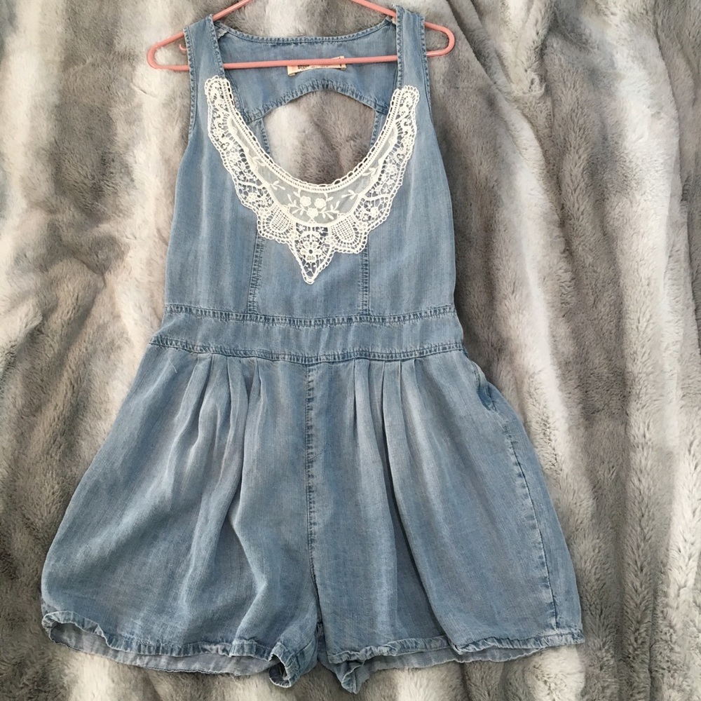 Zara Denim Romper