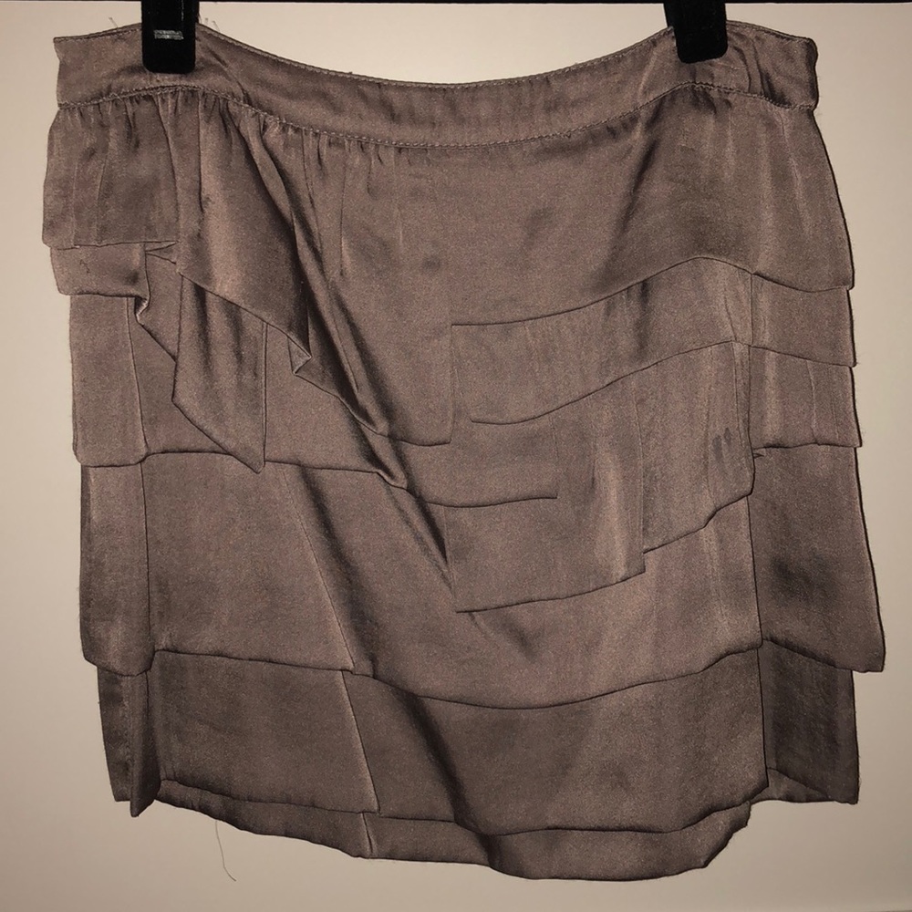 Super cute silver silk skirt