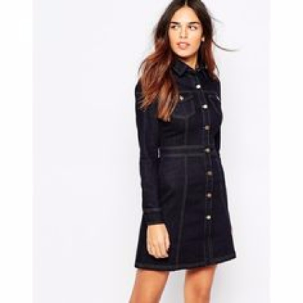 Like New- Denim Button-up Dress