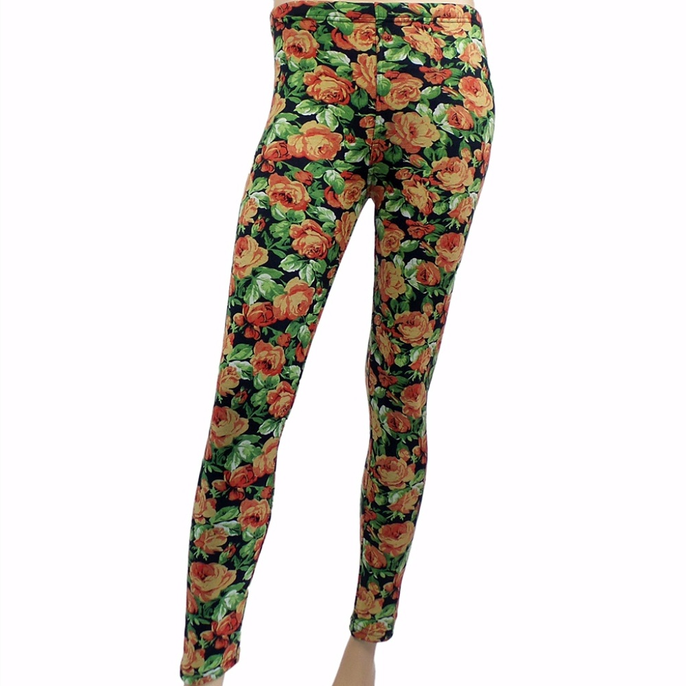 Women Fall/Winter Floral Print Furline legging