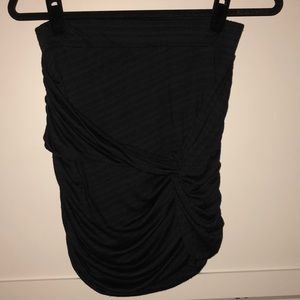 Free people black and dark black stripe skirt