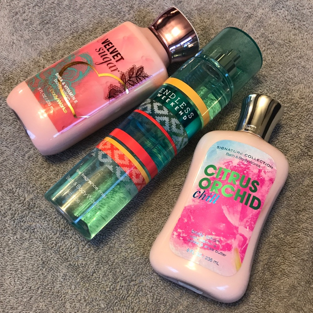 Bath & Bodyworks Bundle - body mist and lotions