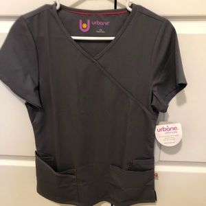Urbane grey scrub top xs