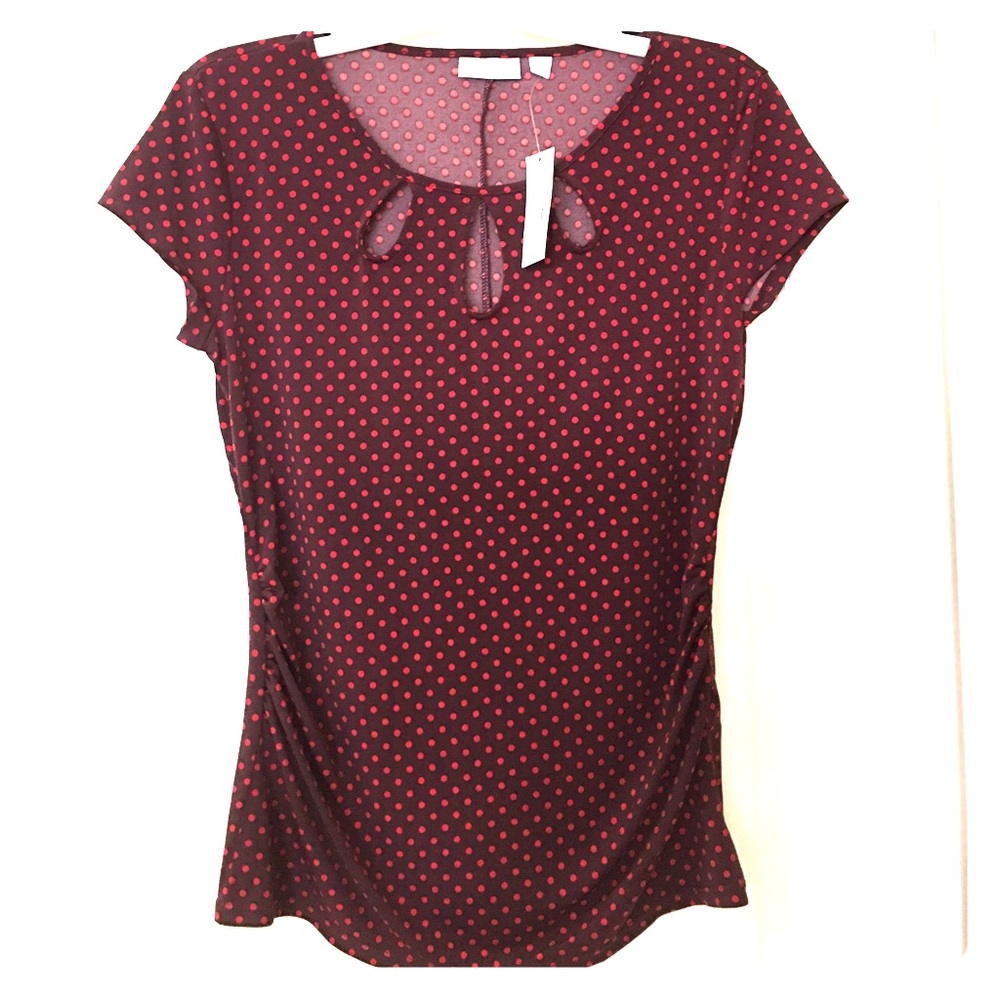 New York and co keyhole top burgundy and red