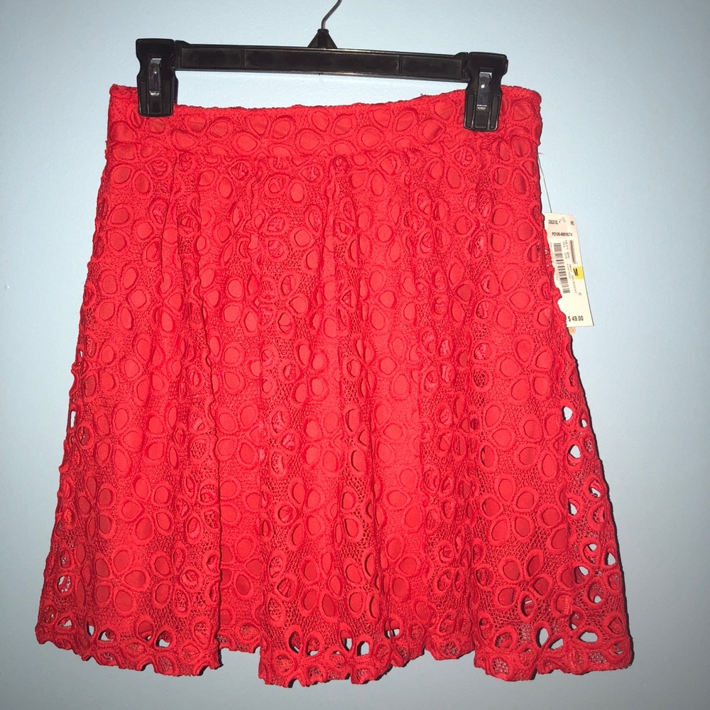 Red Lace Skirt