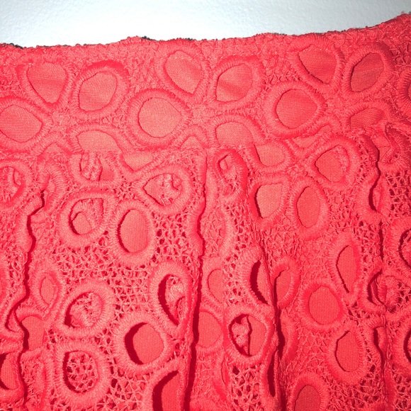 Red Lace Skirt - Picture 4 of 4