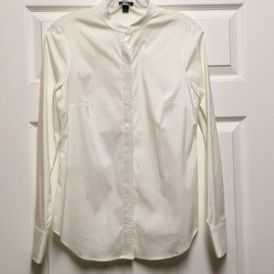 Button down white perfect shirt ,size-4,78% cotton