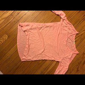 Pink Tobi Cold Shoulder Shirt