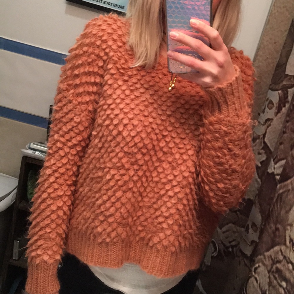 Madewell Boxy Pink/Peach Sweater: XS