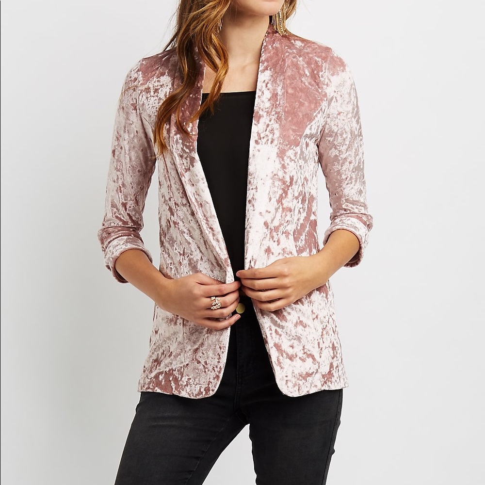 Crushed Velvet Boyfriend Blazer