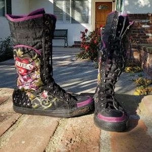 Ed Hardy Womens "Shins" Sneaker boots