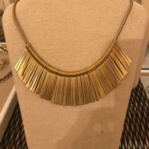 Stella & Dot Essential Fringe necklace in gold.