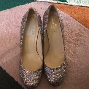 Kate Spade Glitter heels