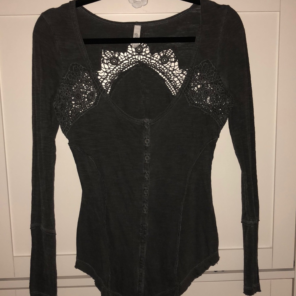 Free people Grey top