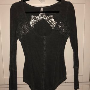 Free people Grey top