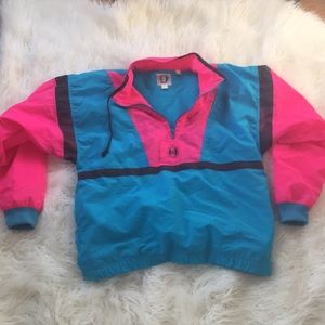 80s fluorescent windbreaker