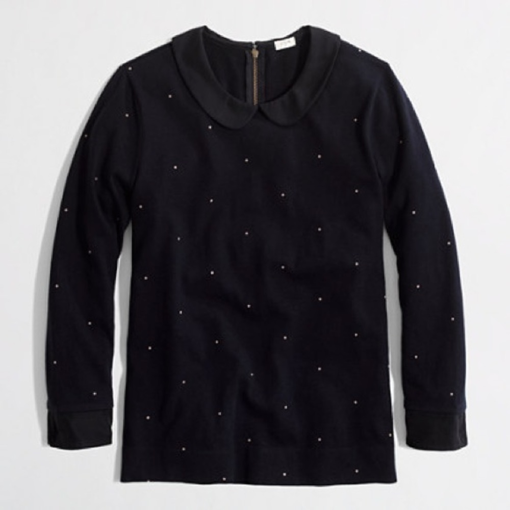 J.Crew Factory Printed Peter Pan Collar Tee