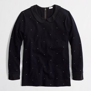 J.Crew Factory Printed Peter Pan Collar Tee
