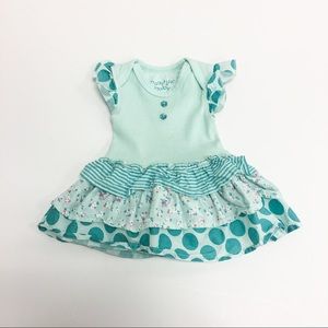 Naartjie Baby Seafoam Green Floral Print Dress