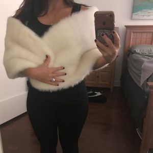 Faux fur shawl
