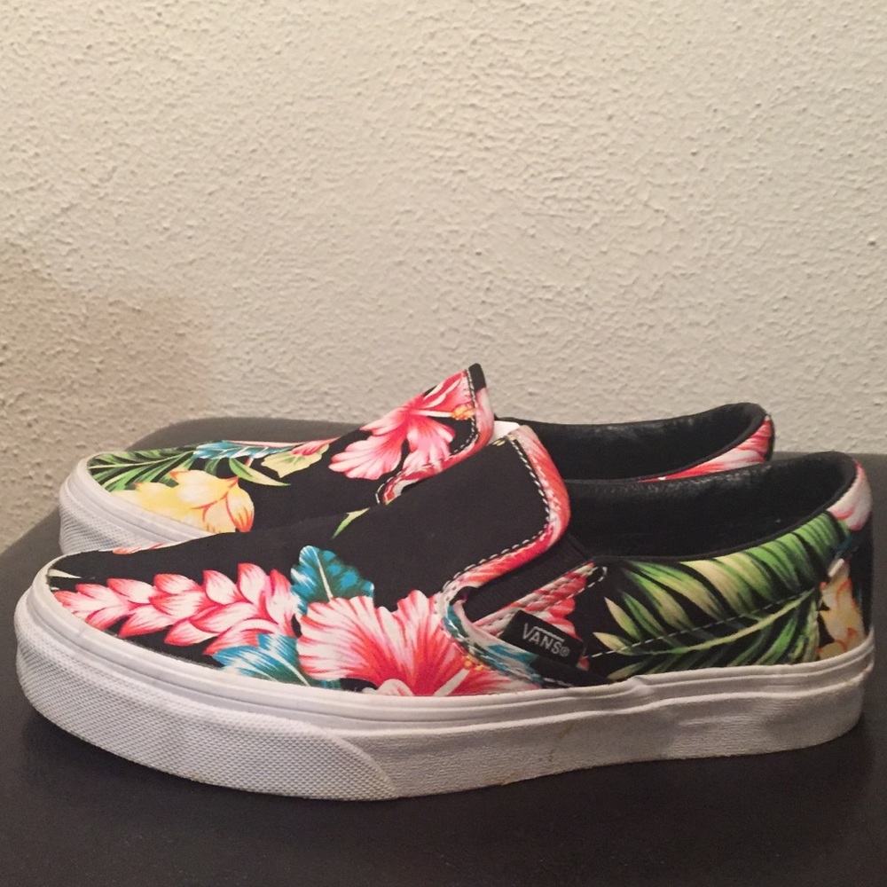 Vans Floral Slip Ons