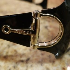 [GUCCI]  GOLD HORSEBIT SUNGLASSES