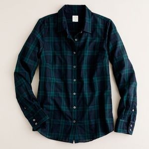 J Crew Perfect Shirt in Blackwatch Plaid Tartan 10