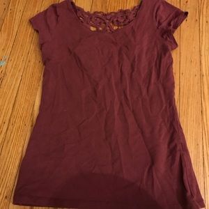 Garage Shirt with Low Cut Lace Back
