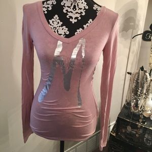 GUESS by Marciano Rhinestone Long Sleeve Top
