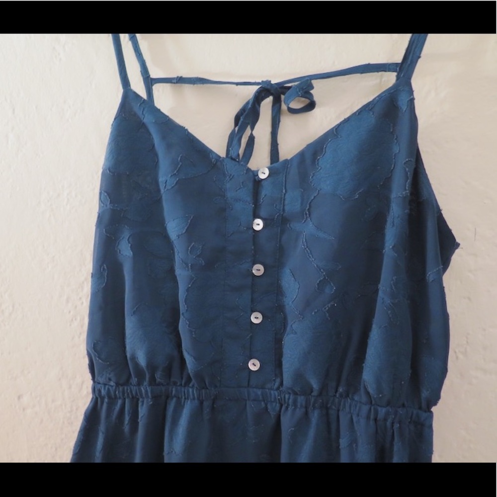 Lauren Conrad- Dark Teal Floral Dress