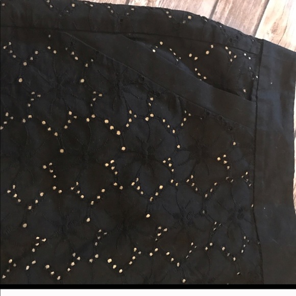 Loft Eyelet Pencil Skirt in Black and Nude - Picture 5 of 7