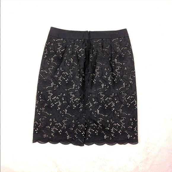 Loft Eyelet Pencil Skirt in Black and Nude - Picture 7 of 7