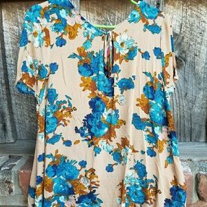 Large floral crisscross top