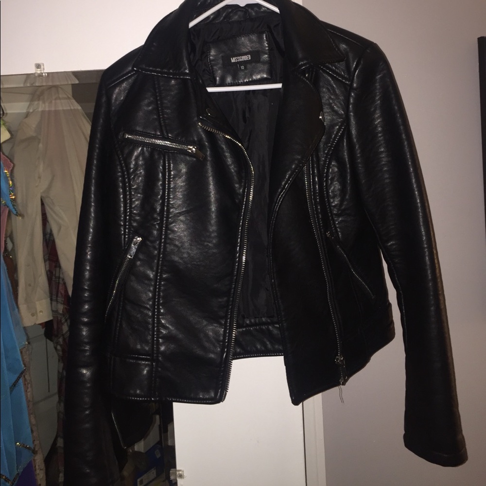 Missguided leather jacket