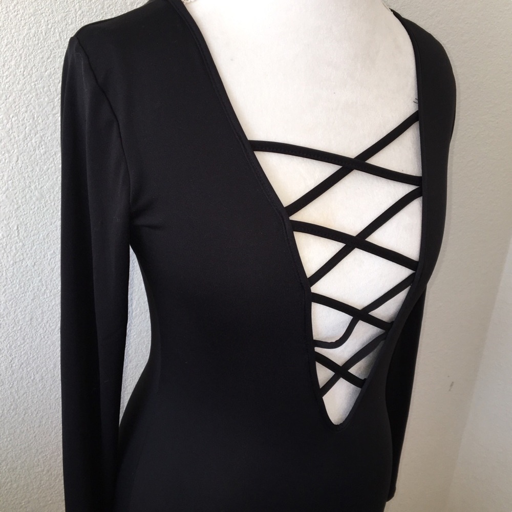 *Black* Bandage Bodycon Cocktail Dress - Picture 5 of 7