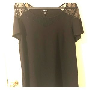 Torrid blouse with sheer top