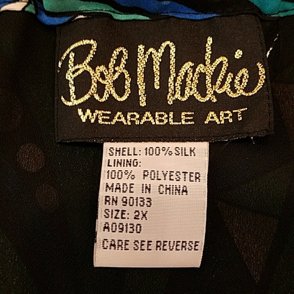 Bob Mackie wearable art silk skirt - Picture 5 of 5