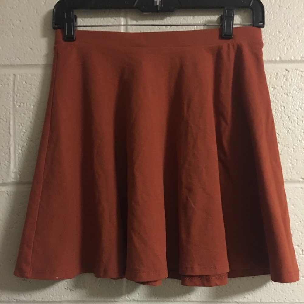 Orange skater skirt forever 21