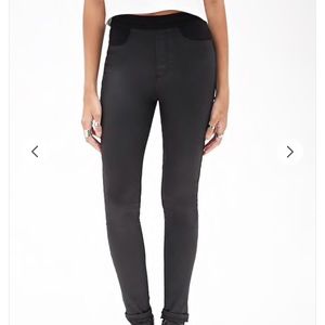 NWT high waist coated panel skinny jeans