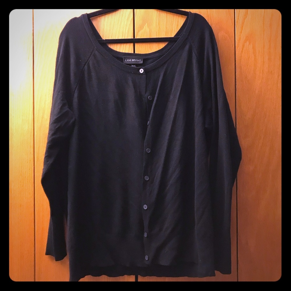 Lane Bryant Black Button down Sweater