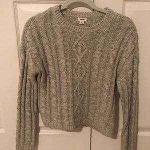 Grey crop sweater