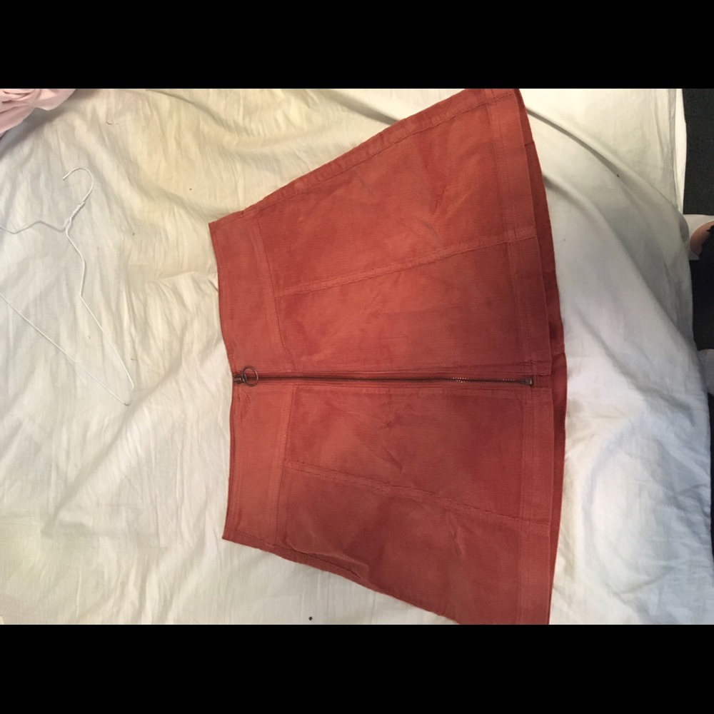 High waisted full zip skirt