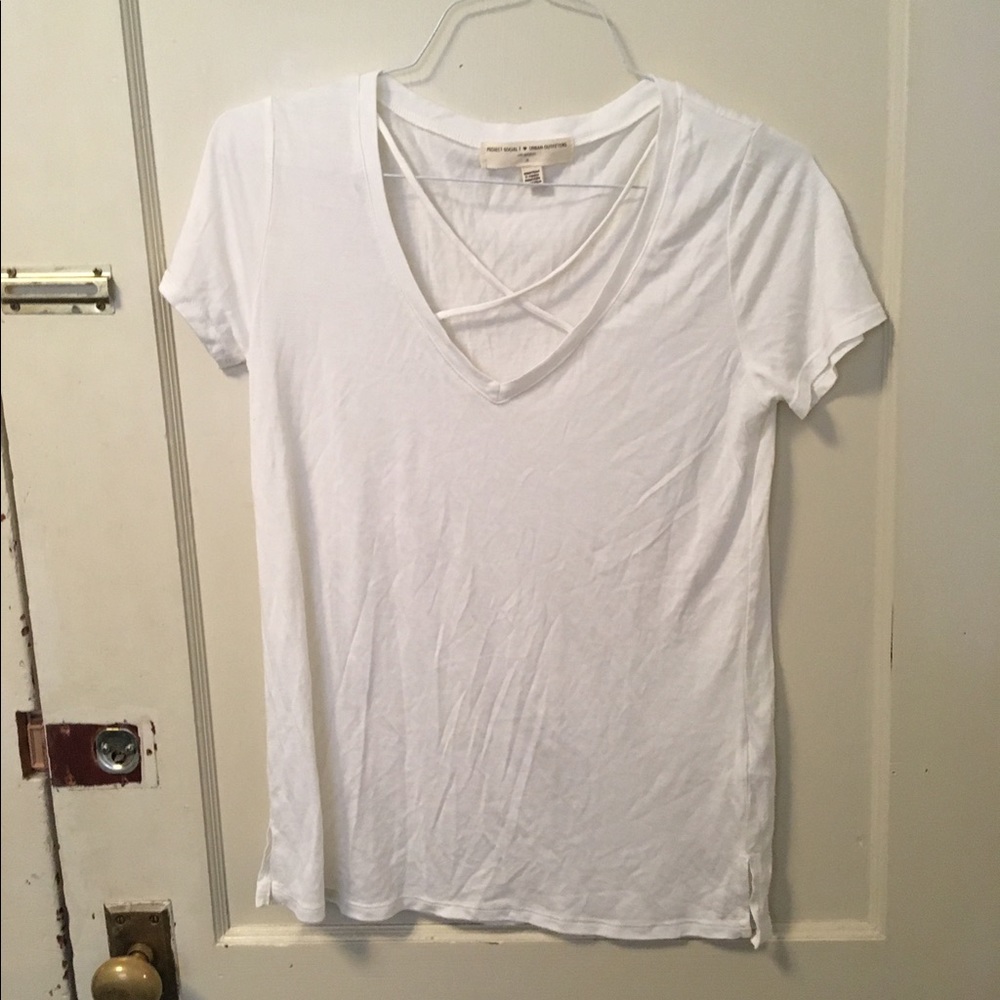 Cute strappy white tee