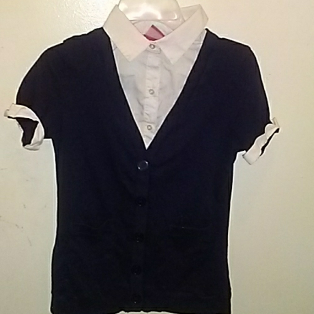 Girl 2 n 1 button up uniform shir