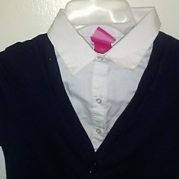 Girl 2 n 1 button up uniform shir - Picture 2 of 2