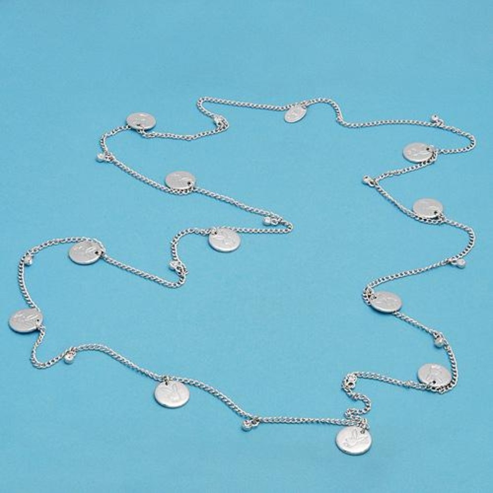 Playboy Necklace long wrap layered bunny charm y2k - Picture 6 of 9