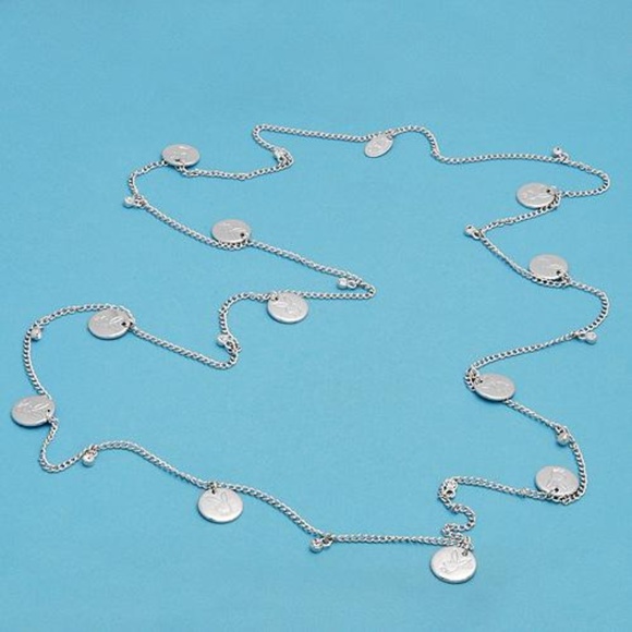 Playboy Necklace long wrap layered bunny charm y2k - Picture 6 of 9