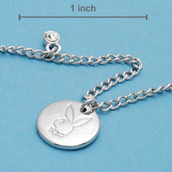 Playboy Necklace long wrap layered bunny charm y2k - Picture 8 of 9