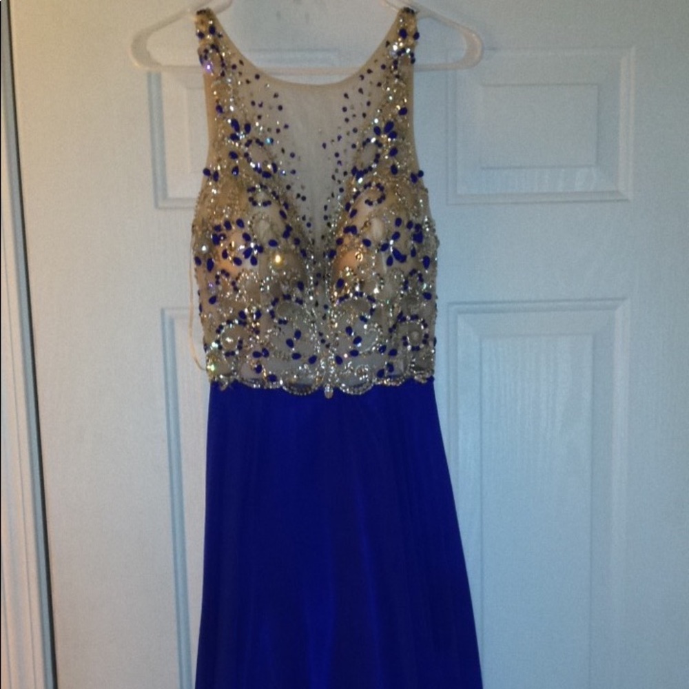 Royal blue prom dress